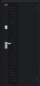 Товар Дверь Thermo Техно Декор-2 Букле черное/Snow Melinga BR5308