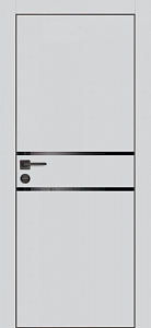 Товар Межкомнатная дверь PX-18 черная кромка с 4-х ст. Сапфир матовый